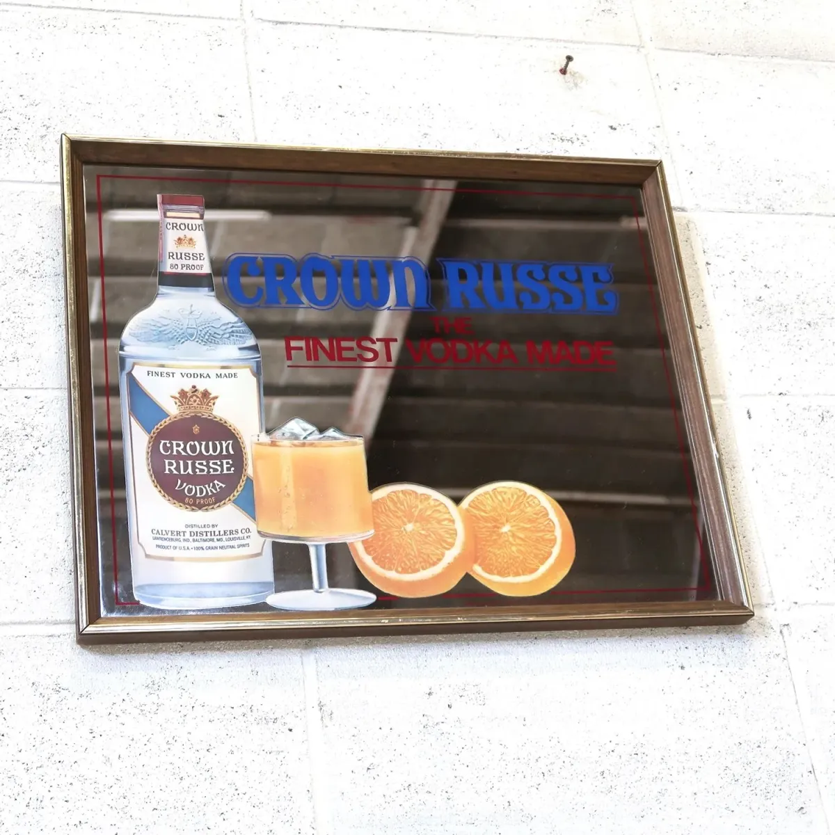 CROWN RUSSE VODKA ビンテージ パブミラー
