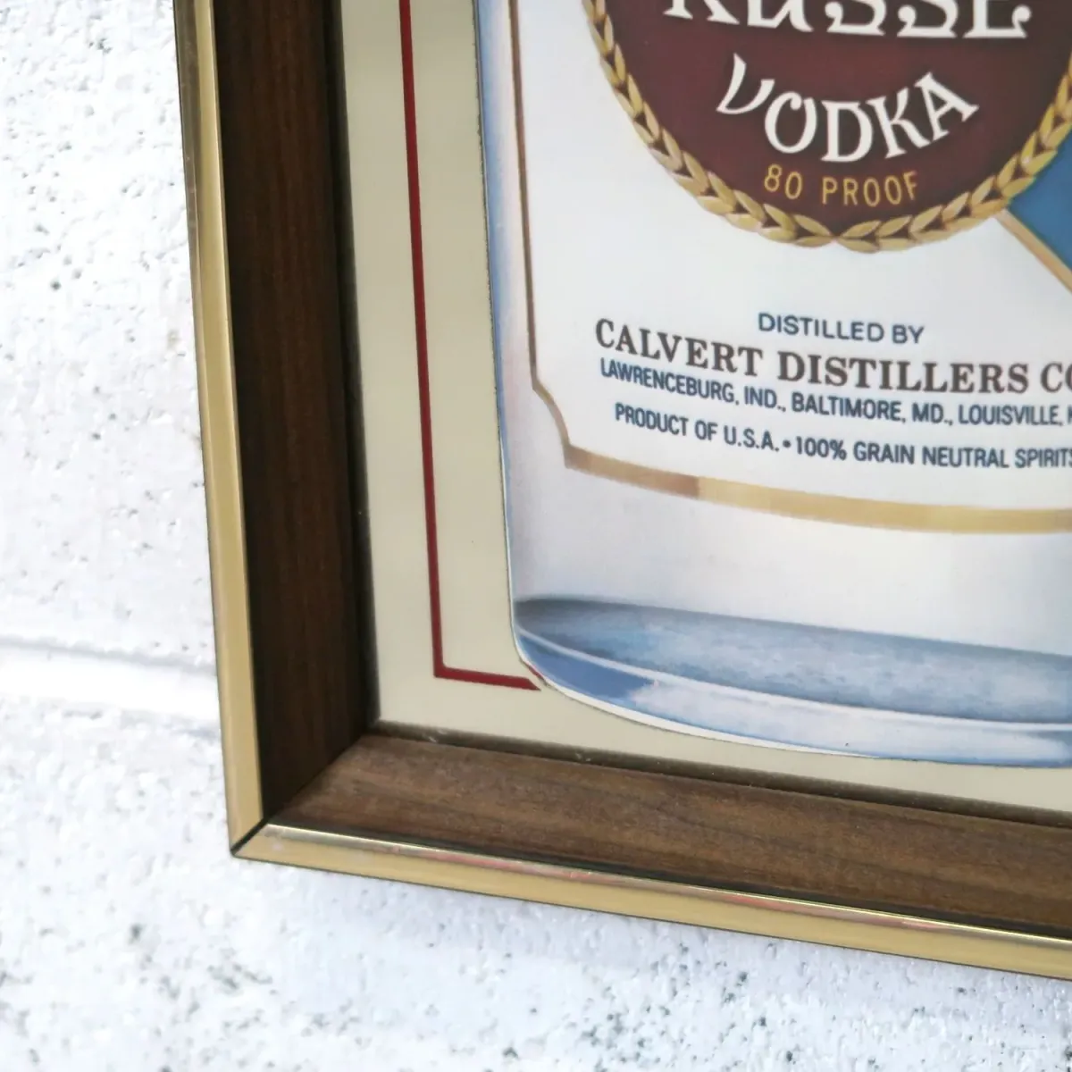 CROWN RUSSE VODKA ビンテージ パブミラー