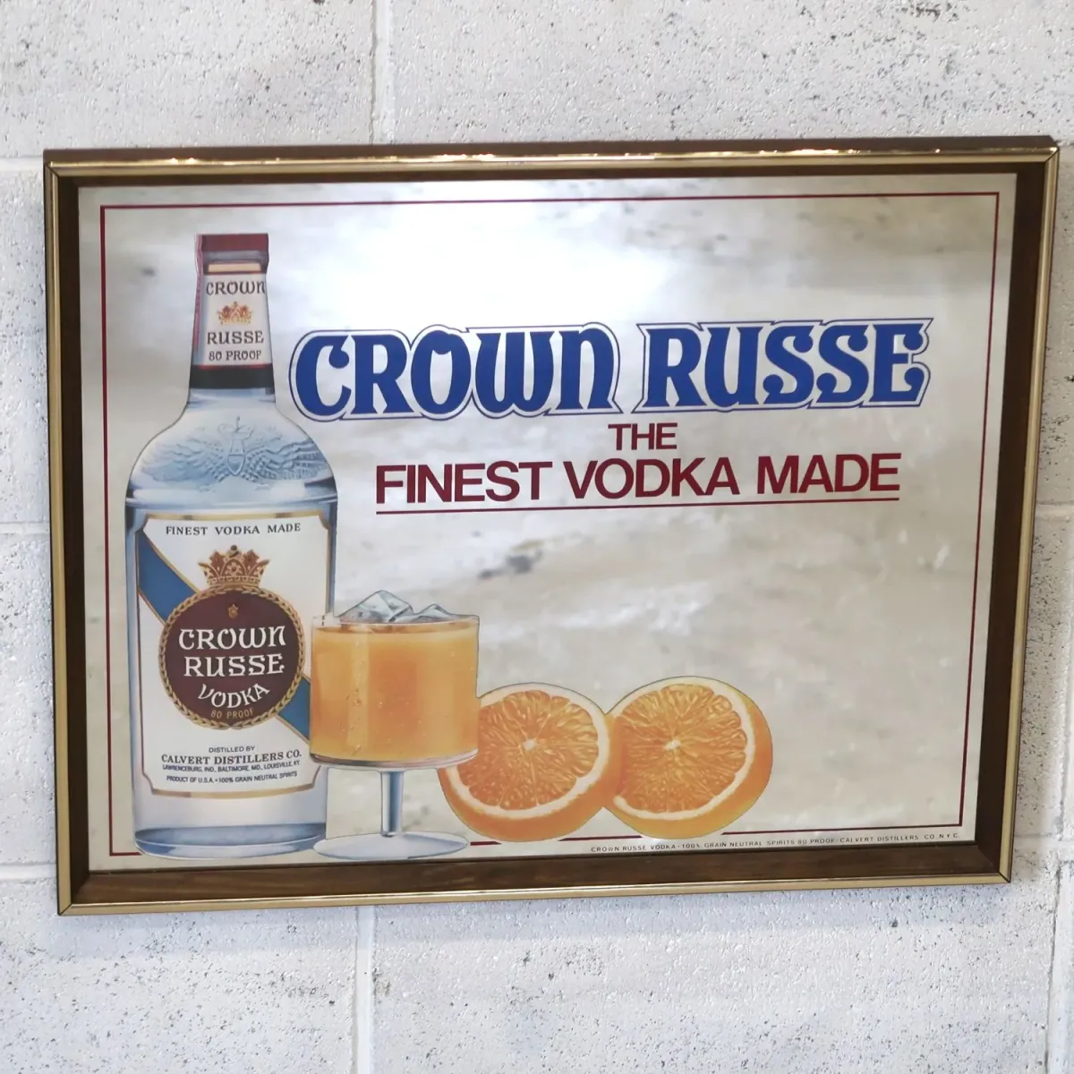 CROWN RUSSE VODKA ビンテージ パブミラー