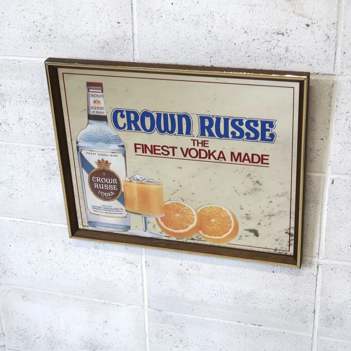 CROWN RUSSE VODKA ビンテージ パブミラー