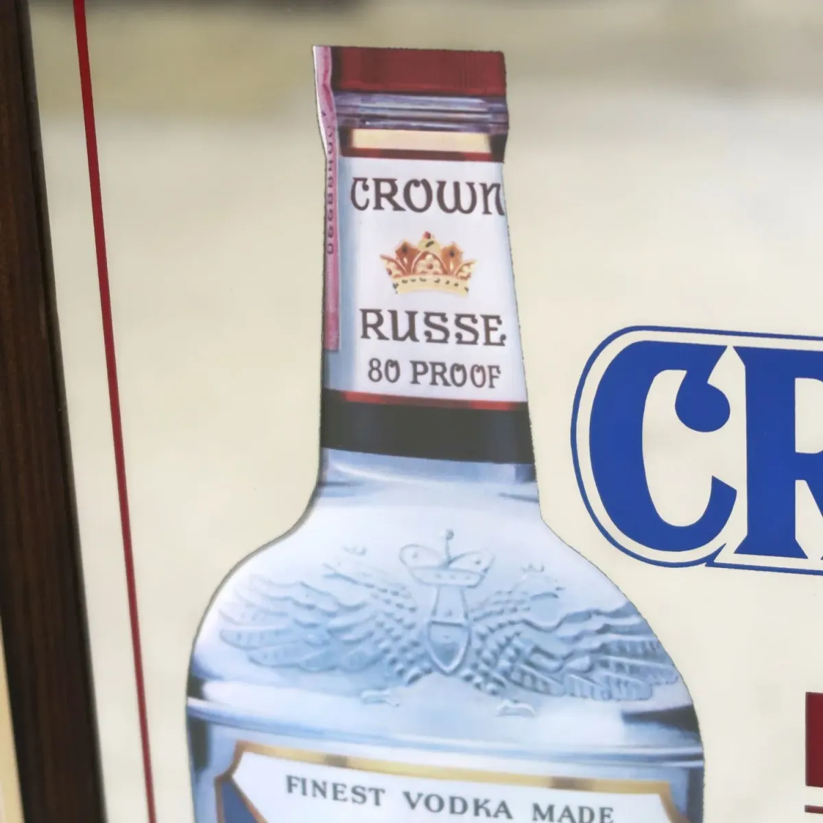 CROWN RUSSE VODKA ビンテージ パブミラー