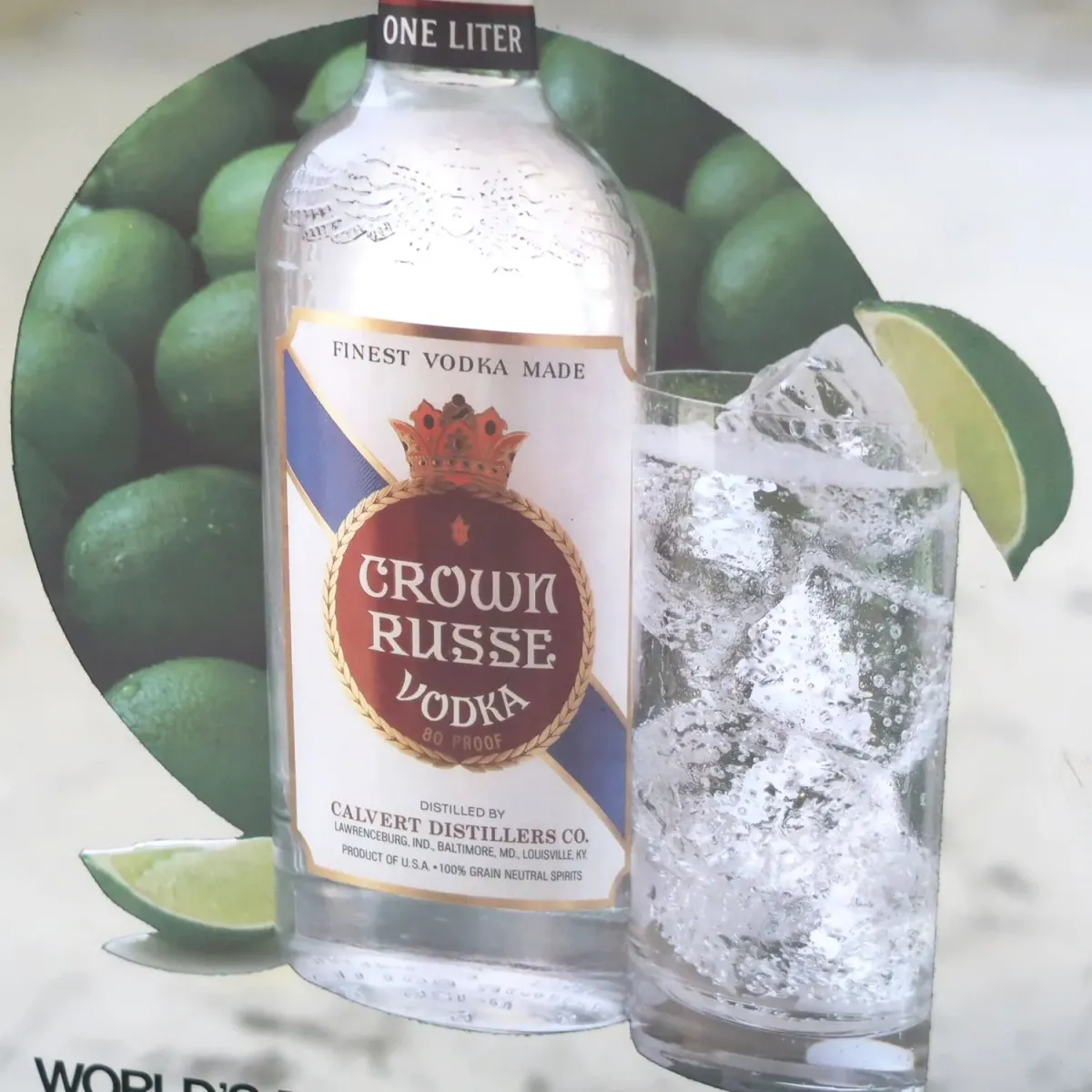 CROWN RUSSE VODKA ビンテージ パブミラー