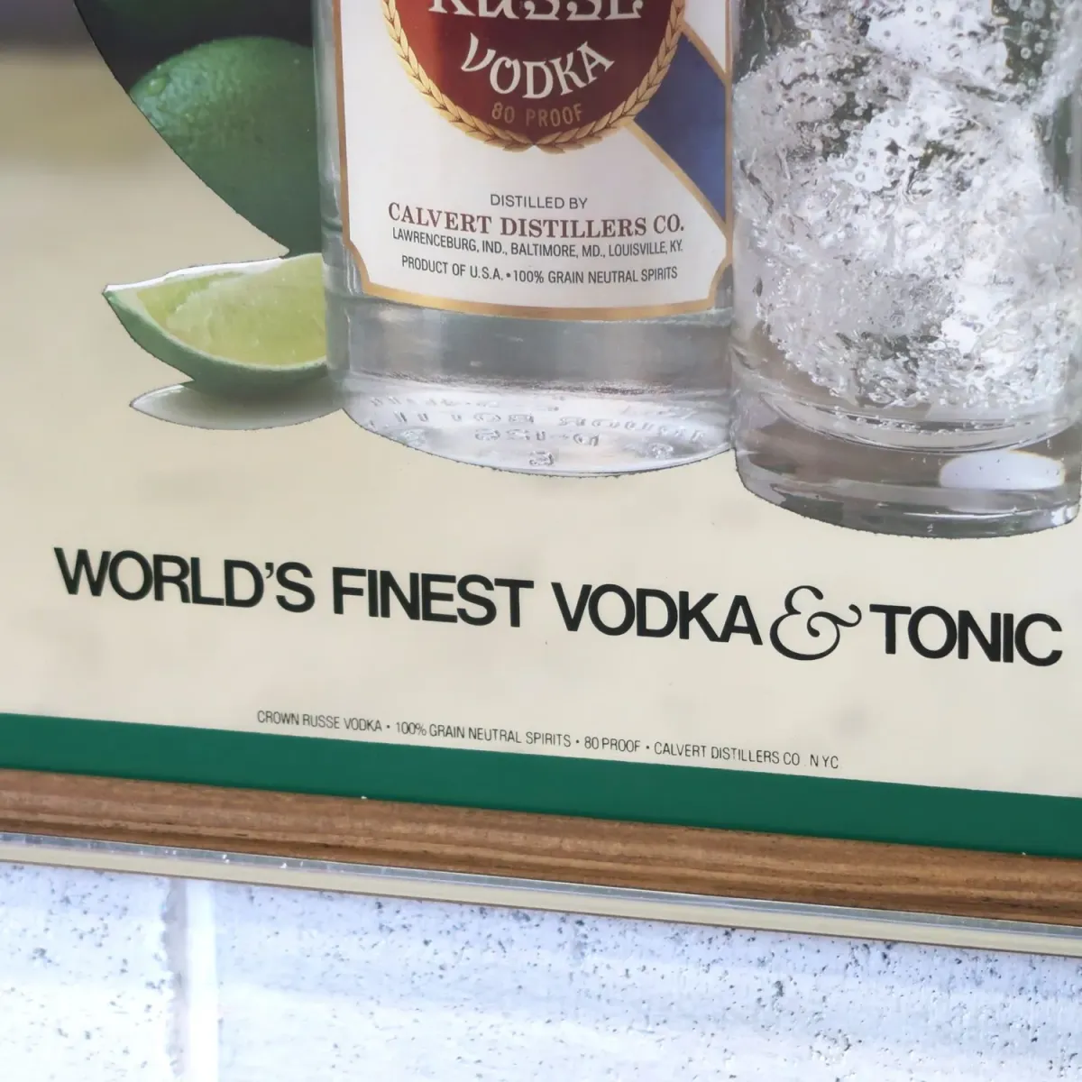 CROWN RUSSE VODKA ビンテージ パブミラー