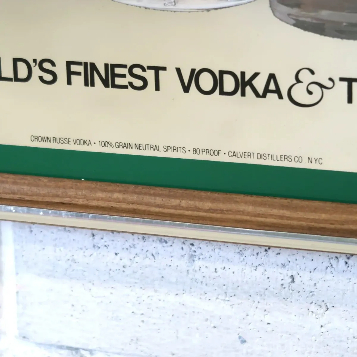CROWN RUSSE VODKA ビンテージ パブミラー