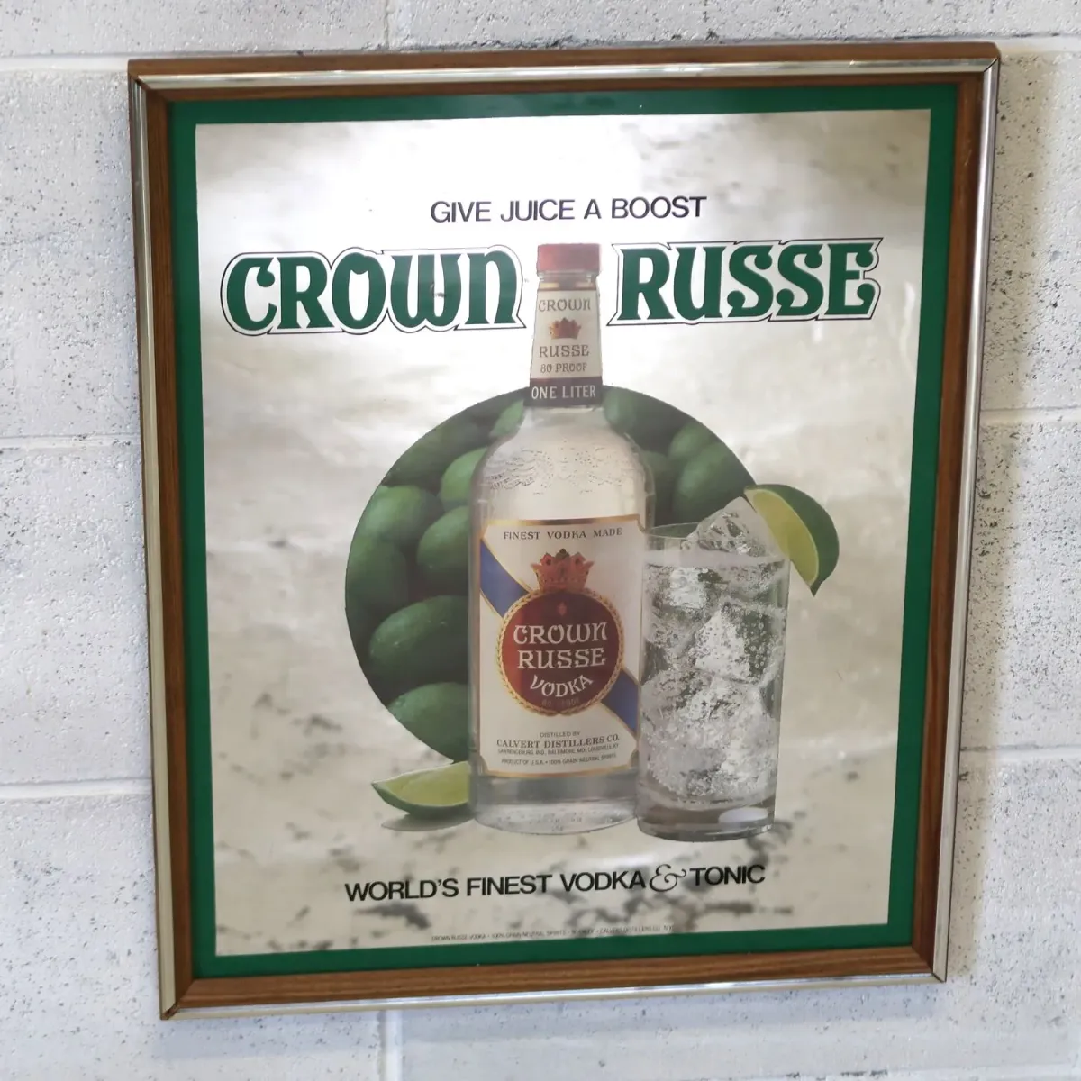 CROWN RUSSE VODKA ビンテージ パブミラー