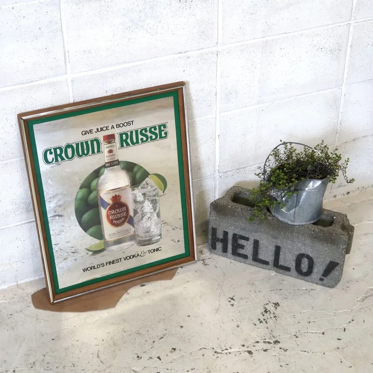 CROWN RUSSE VODKA ビンテージ パブミラー