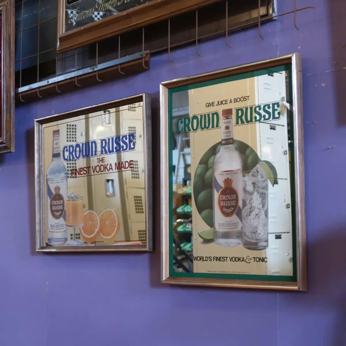 CROWN RUSSE VODKA ビンテージ パブミラー