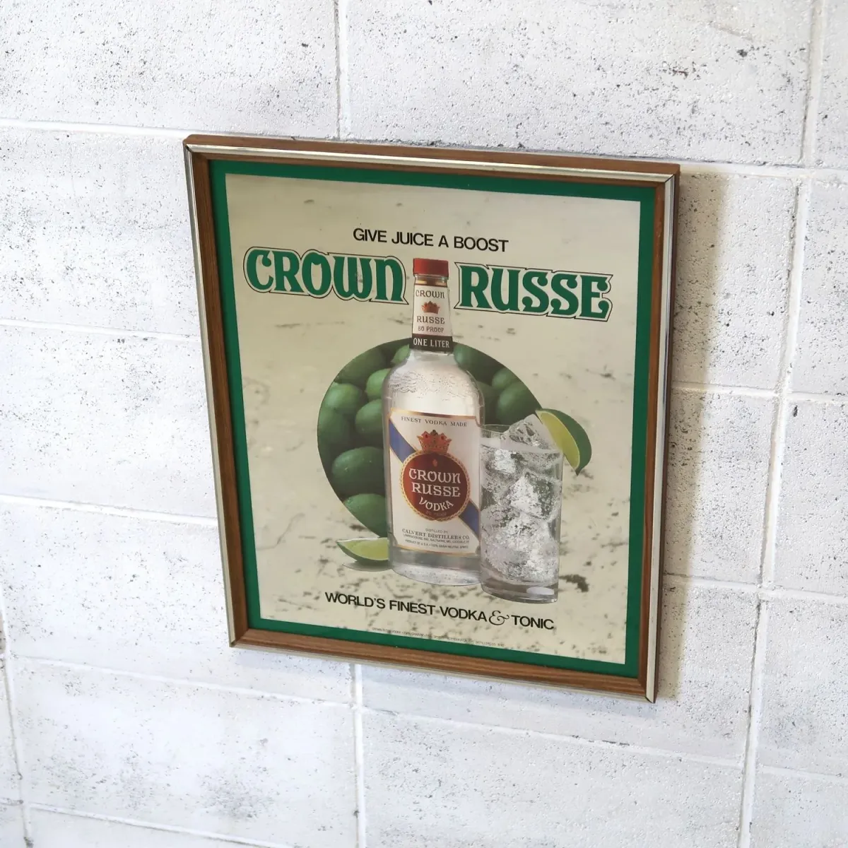 CROWN RUSSE VODKA ビンテージ パブミラー