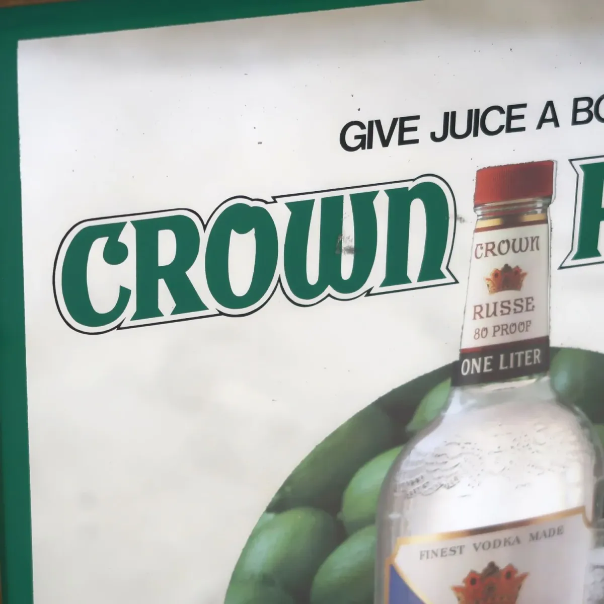 CROWN RUSSE VODKA ビンテージ パブミラー