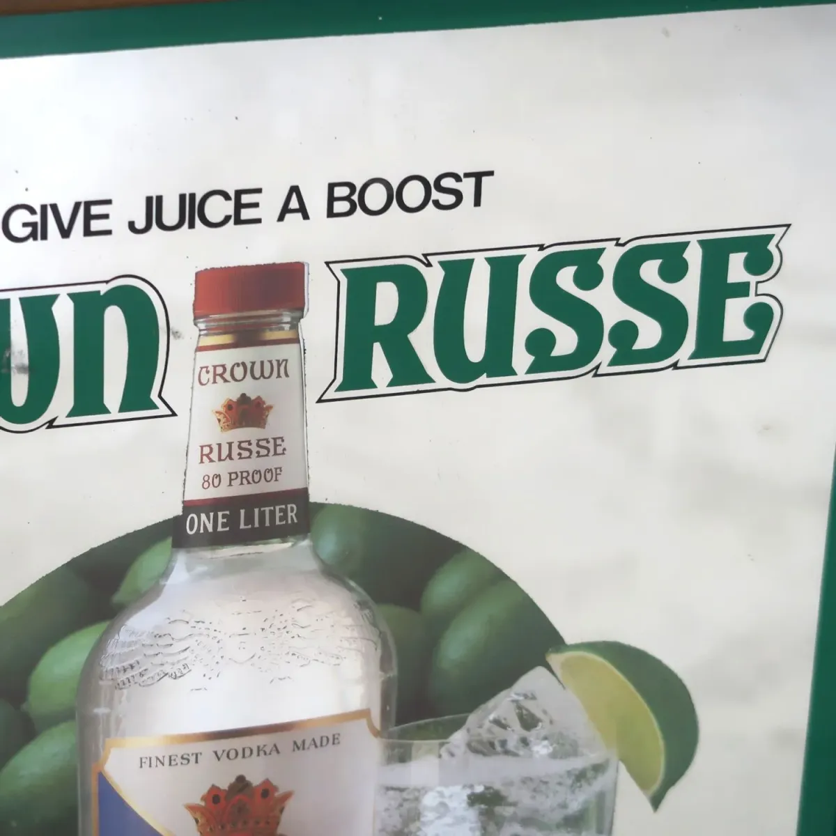 CROWN RUSSE VODKA ビンテージ パブミラー