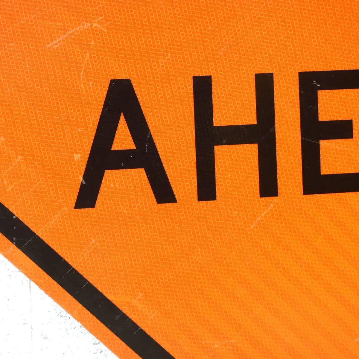 ROAD CLOSED AHEAD 大型ロードサイン