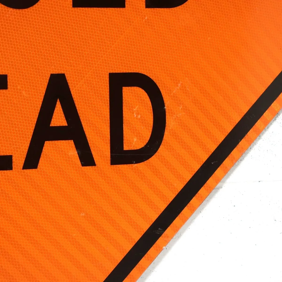 ROAD CLOSED AHEAD 大型ロードサイン