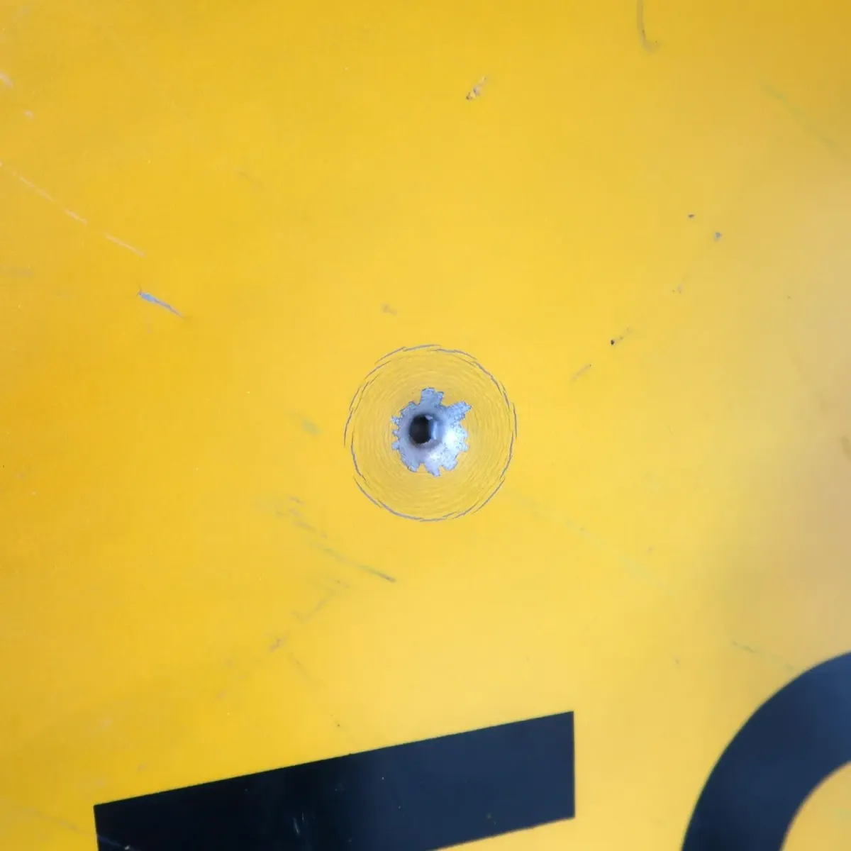 STOP AHEAD ビンテージ 大型ロードサイン 弾痕