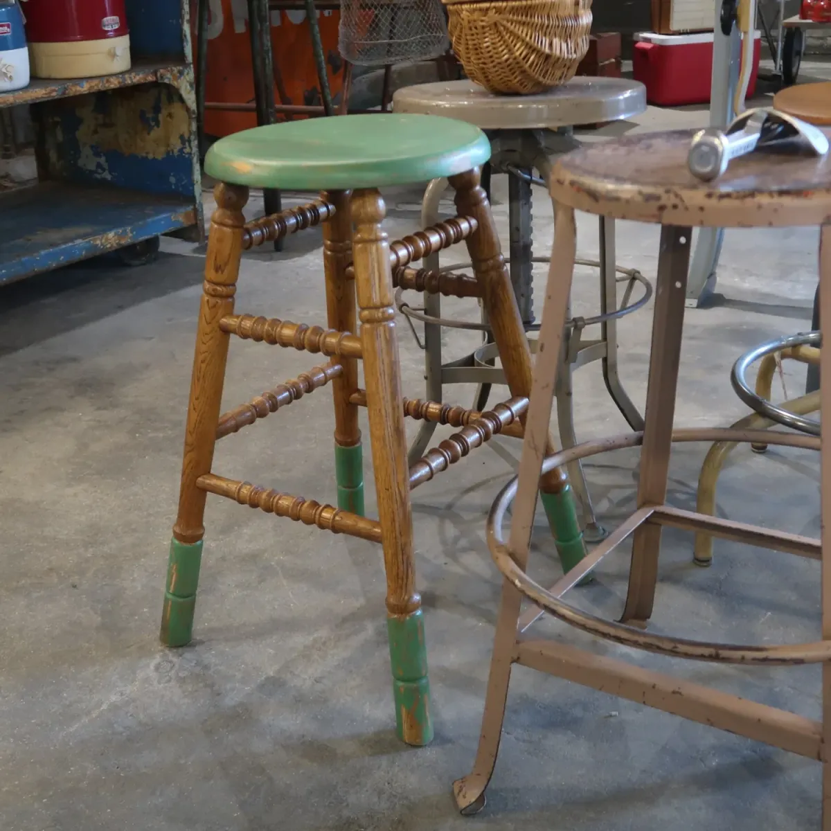 ビンテージ ウッドスツール