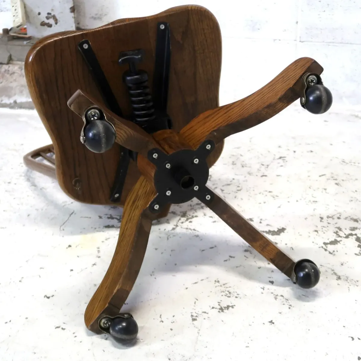 ビンテージ ウッド デスクチェア オーク