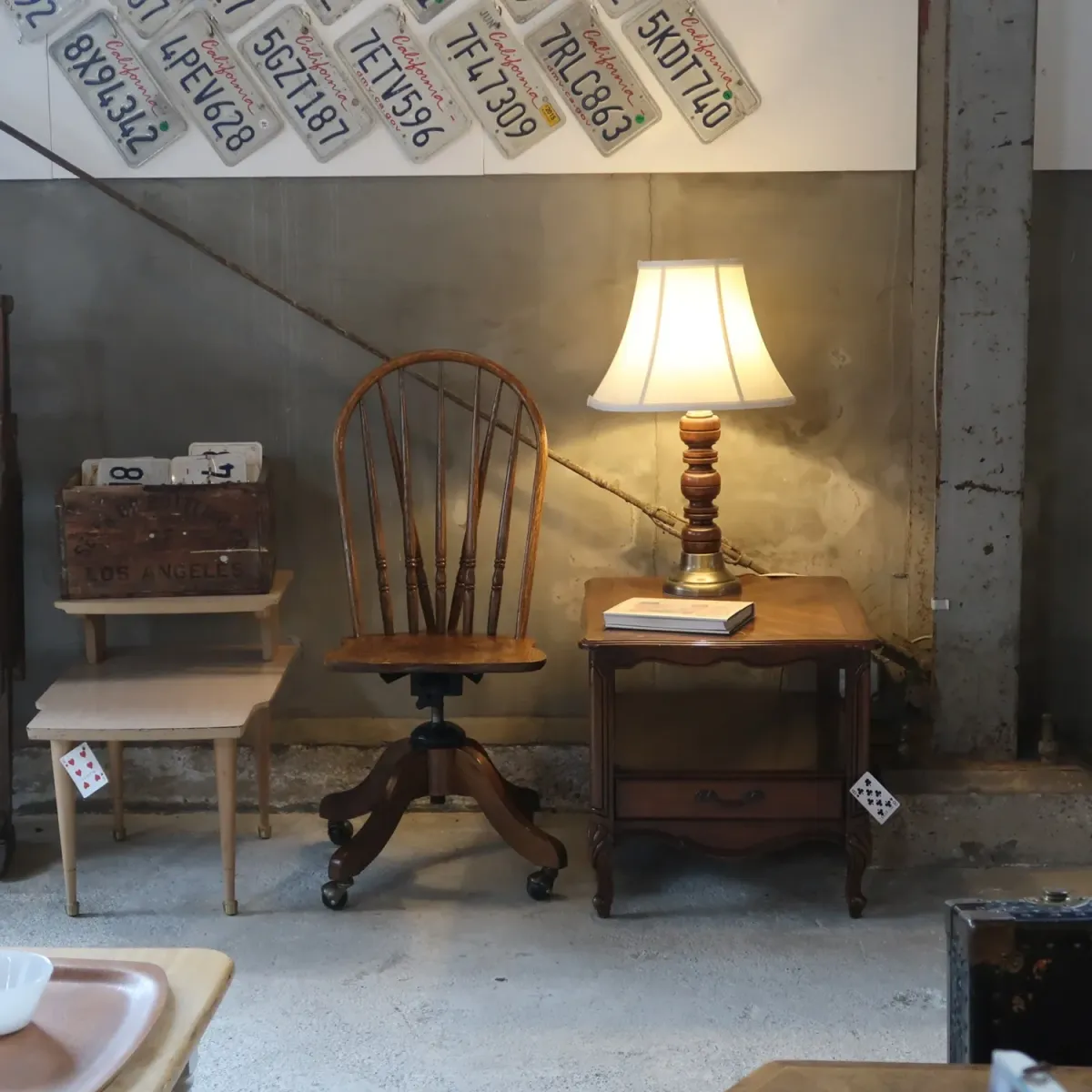 ビンテージ ウッド デスクチェア オーク