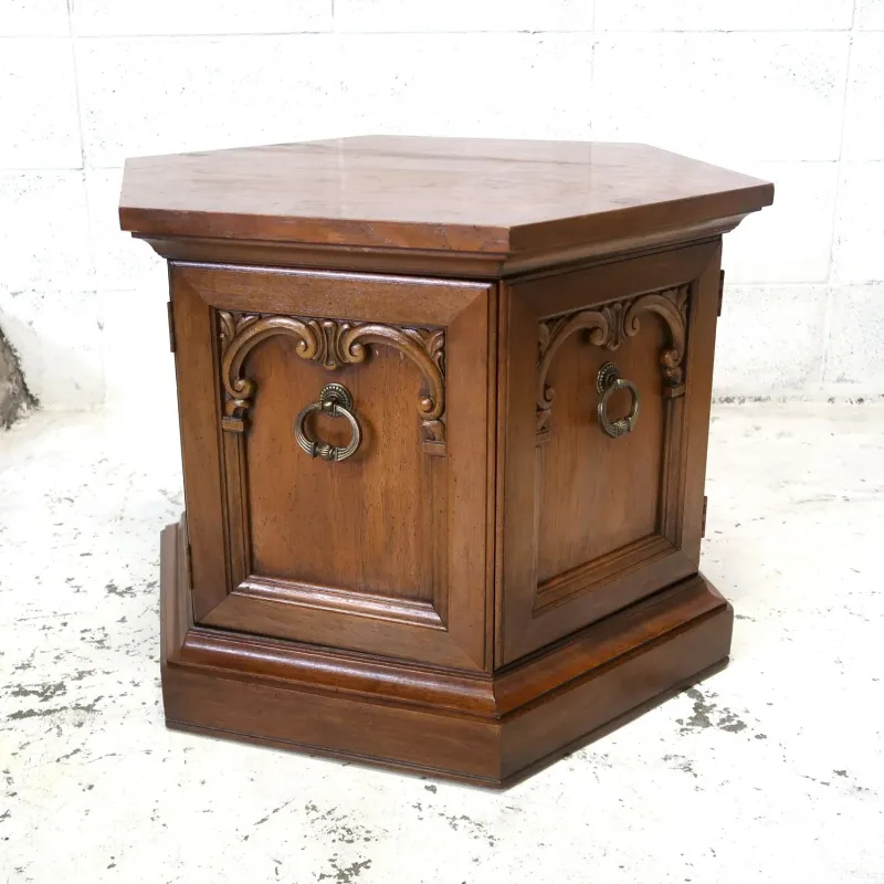 アンティーク サイドテーブル 六角形