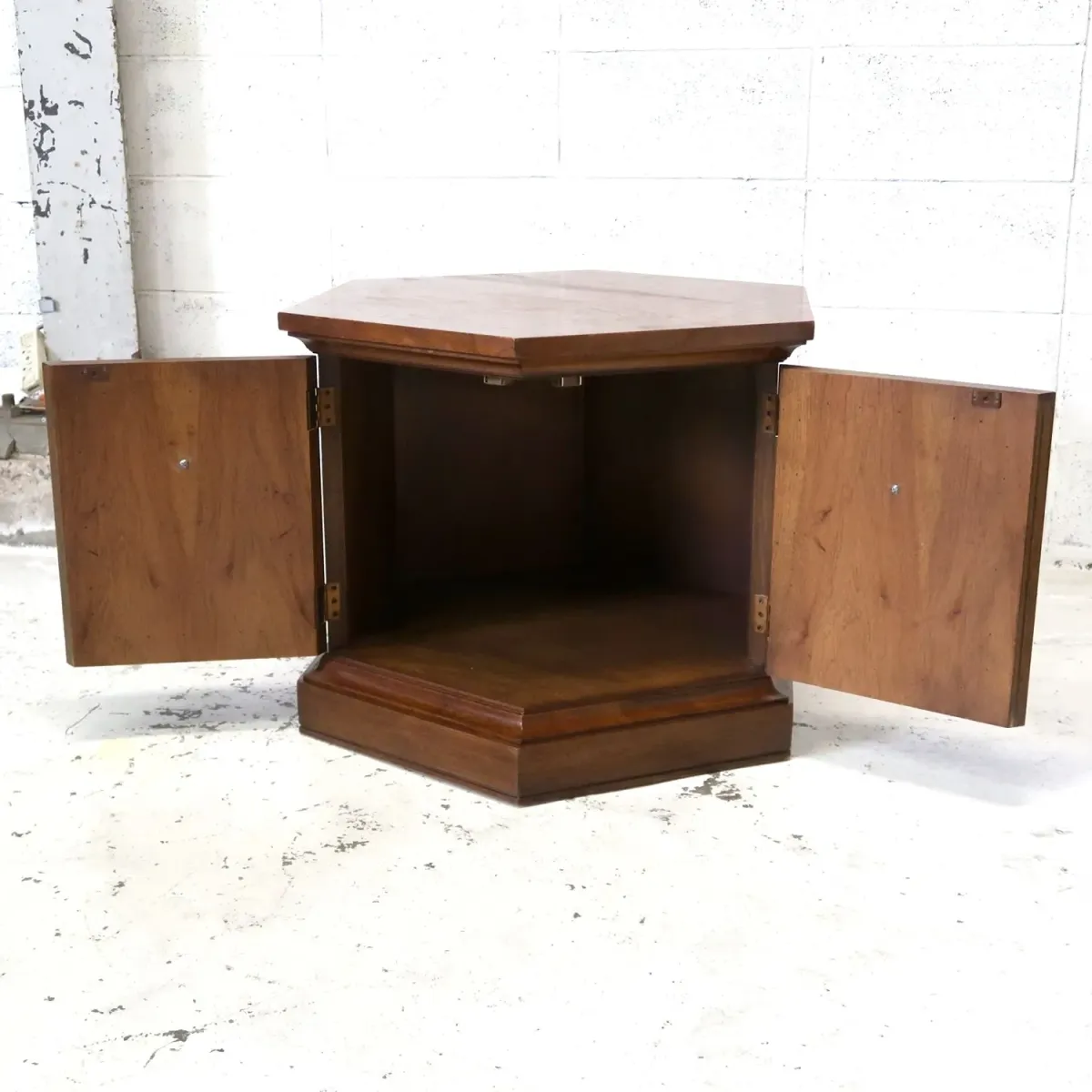 アンティーク サイドテーブル 六角形