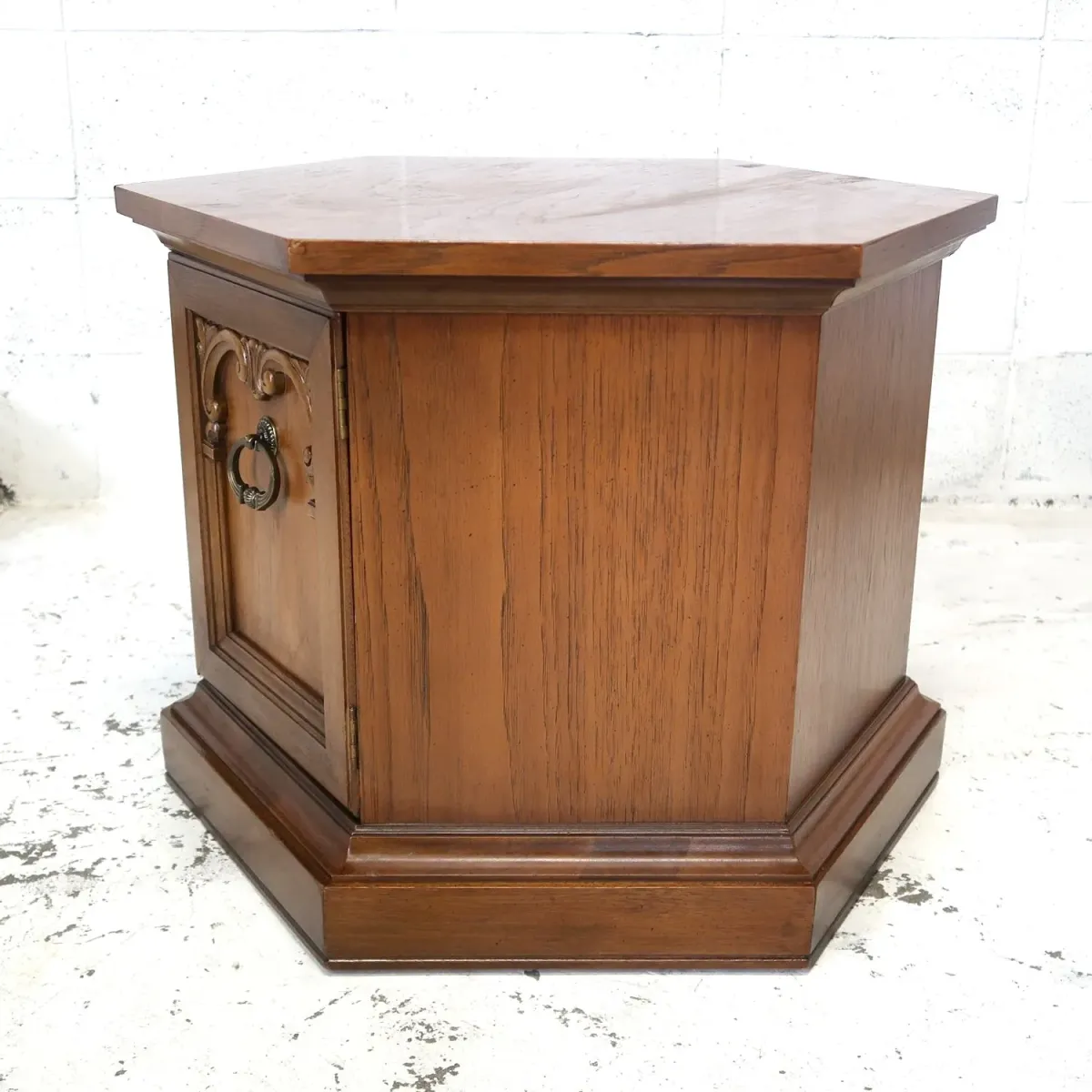 アンティーク サイドテーブル 六角形