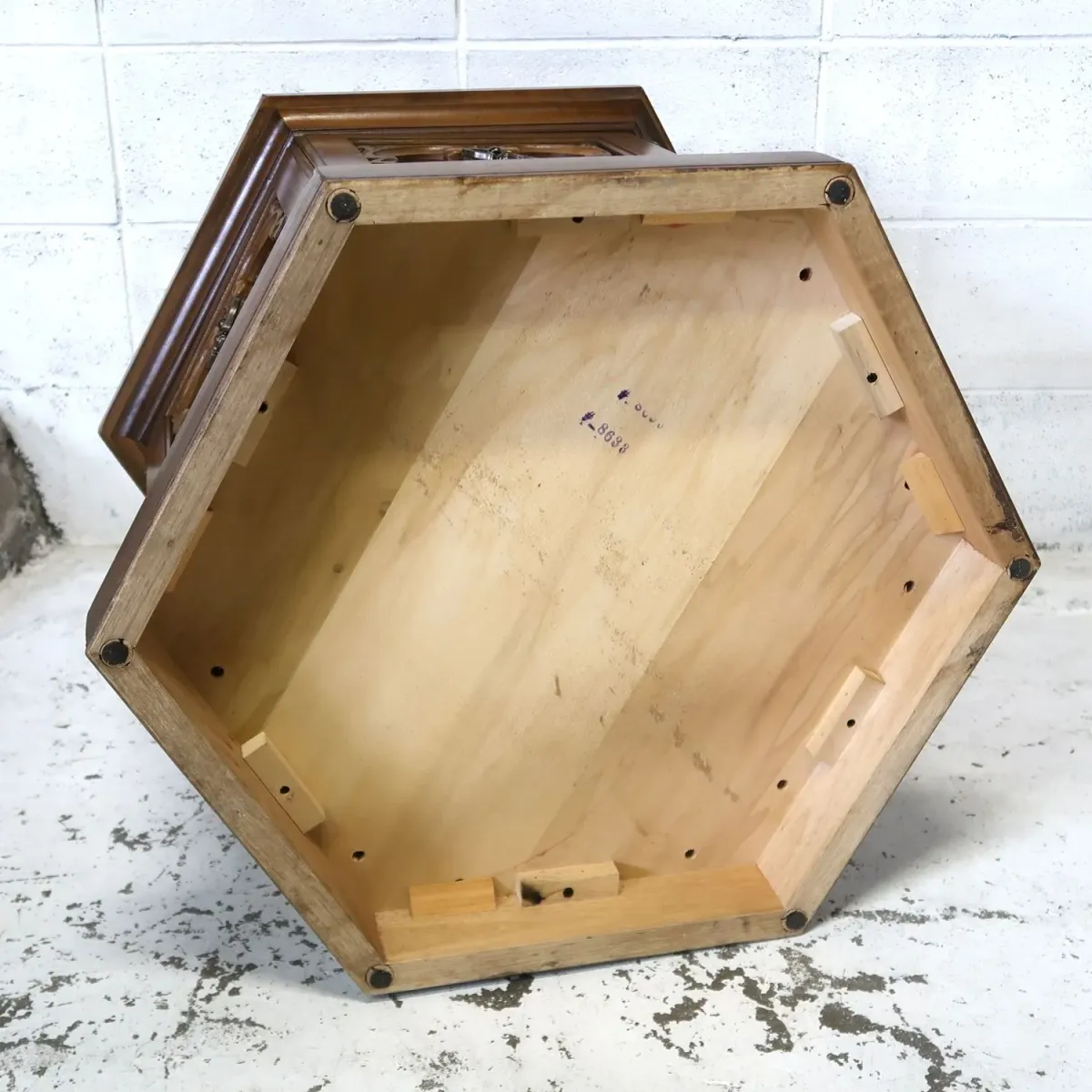 アンティーク サイドテーブル 六角形