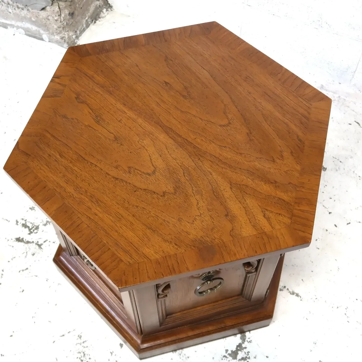 アンティーク サイドテーブル 六角形