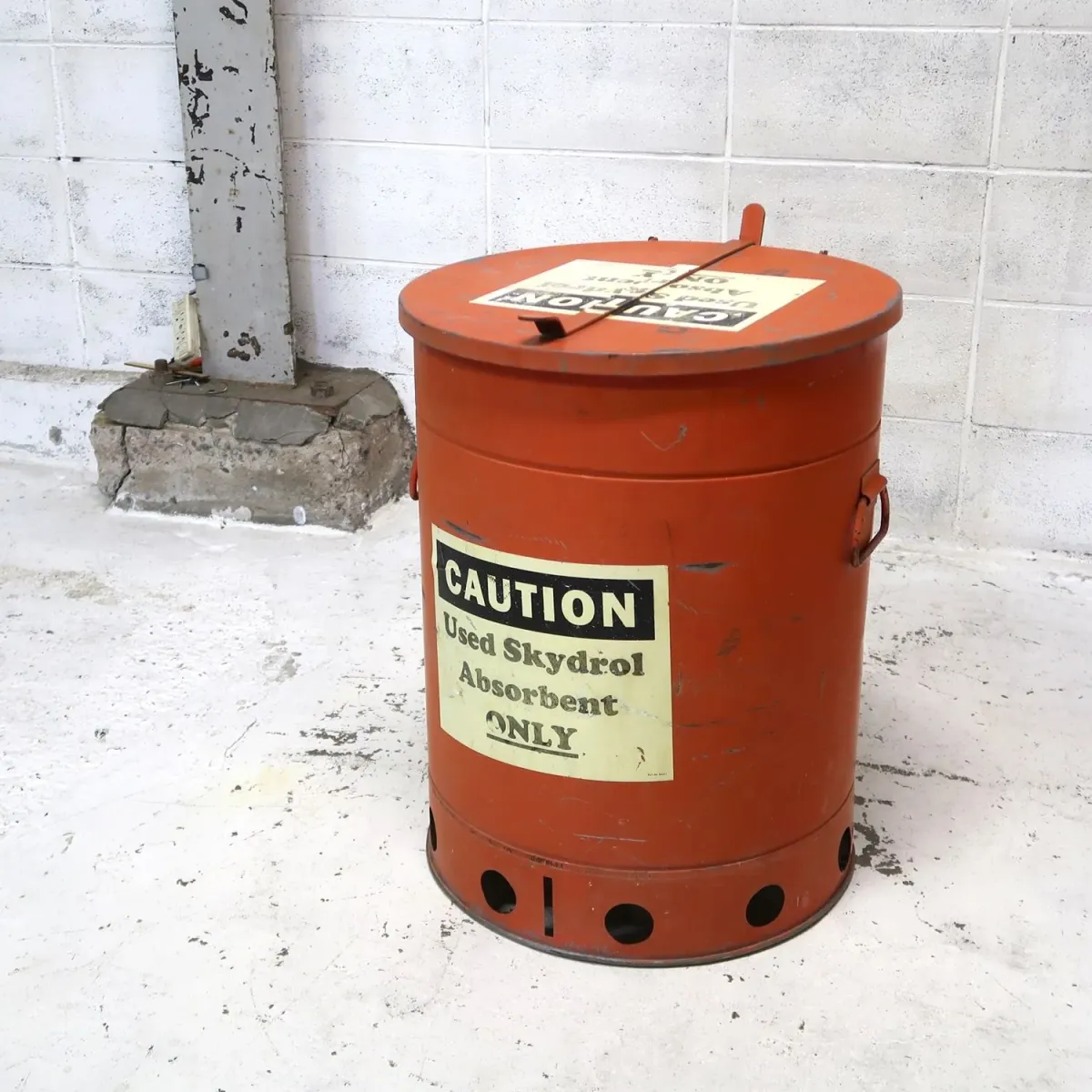 ビンテージ 大型メタルゴミ箱