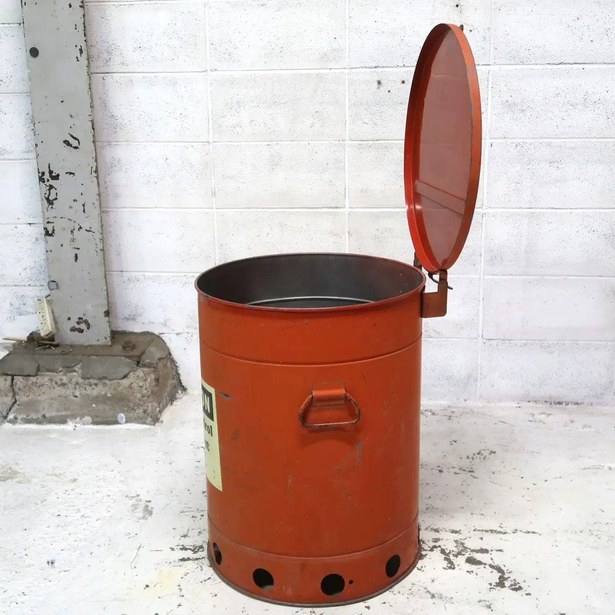 ビンテージ 大型メタルゴミ箱