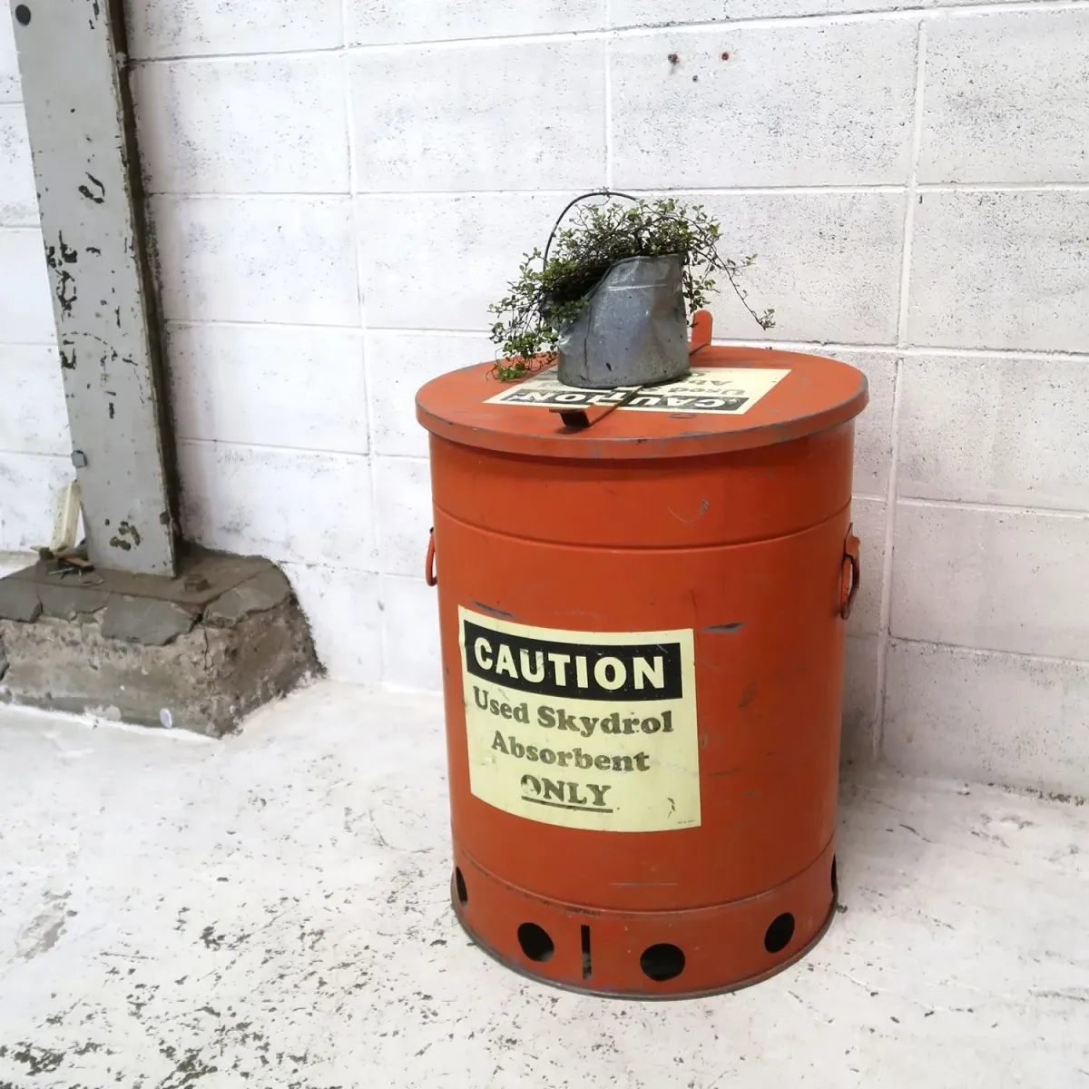 ビンテージ 大型メタルゴミ箱