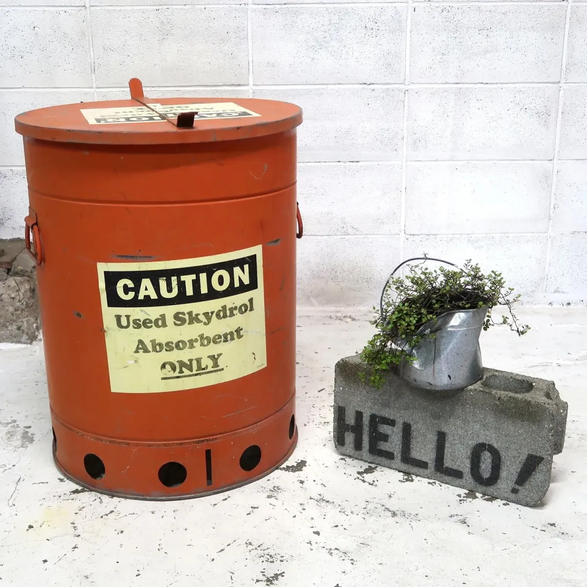 ビンテージ 大型メタルゴミ箱