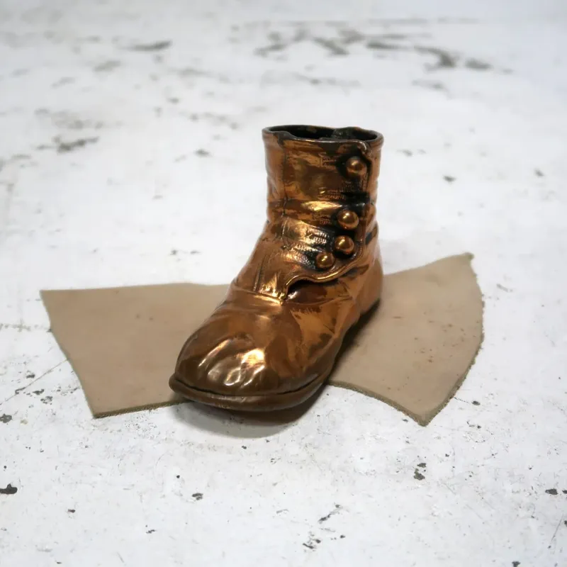 ビンテージ ベビーシューズ メタルオブジェ コッパー