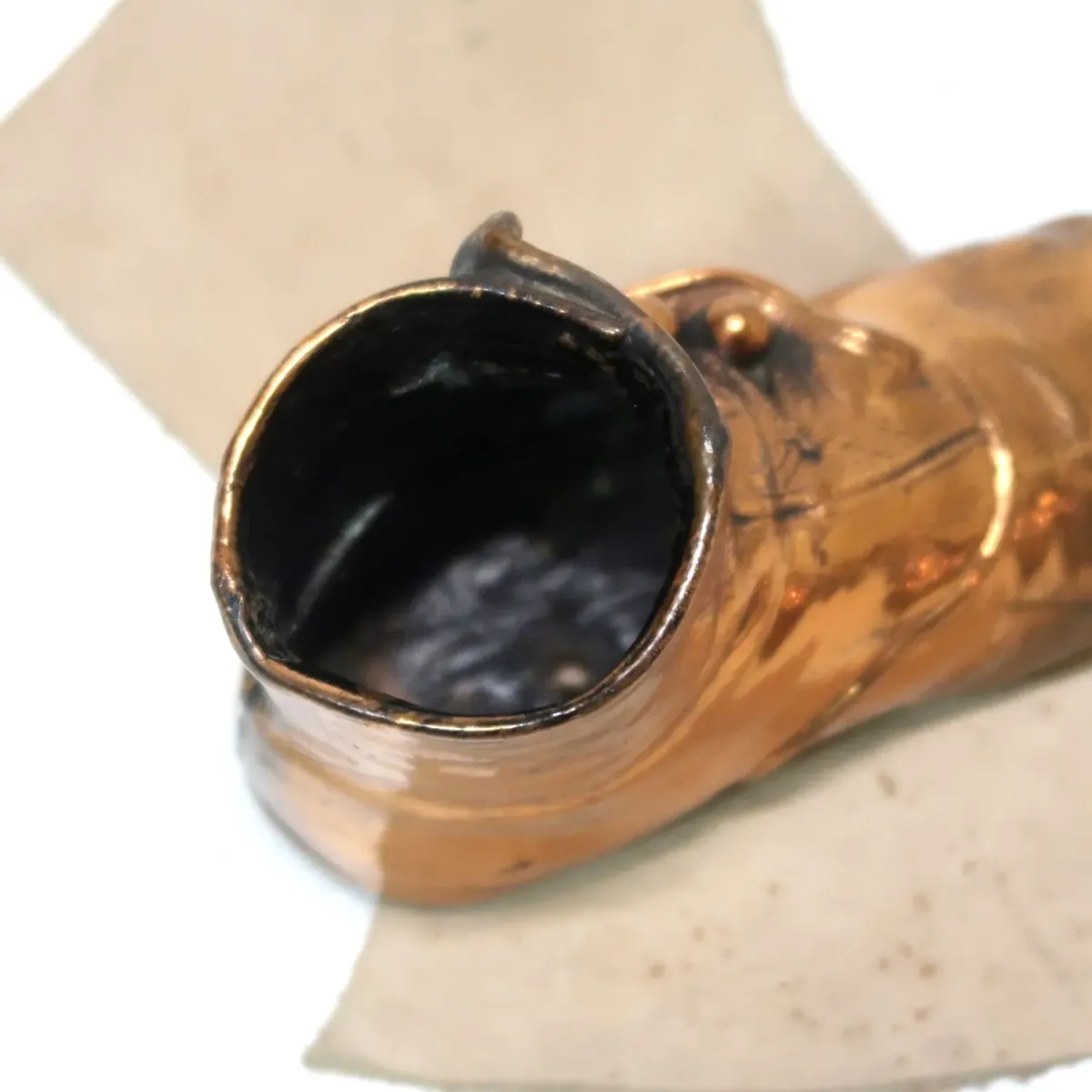 ビンテージ ベビーシューズ メタルオブジェ コッパー