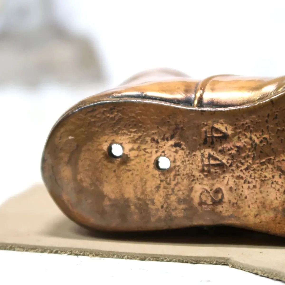 ビンテージ ベビーシューズ メタルオブジェ コッパー