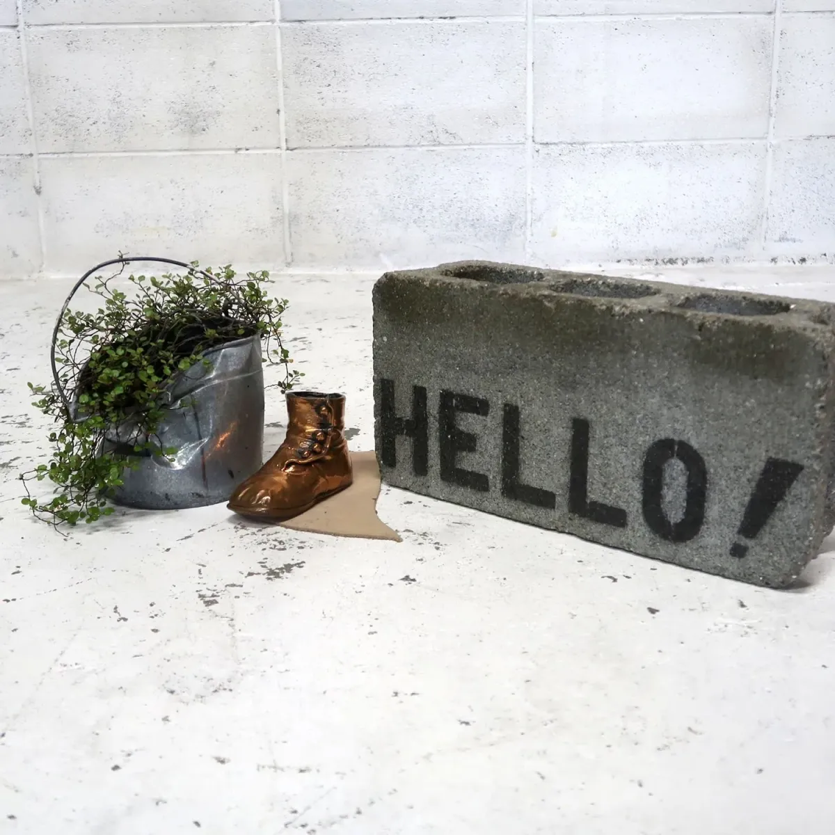 ビンテージ ベビーシューズ メタルオブジェ コッパー