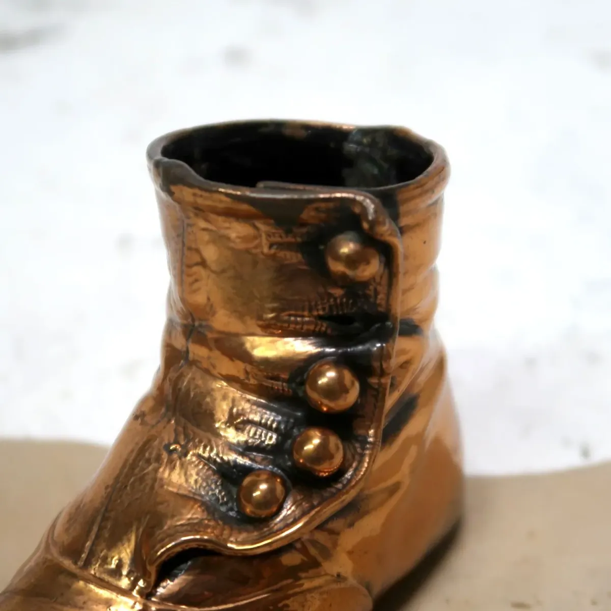 ビンテージ ベビーシューズ メタルオブジェ コッパー