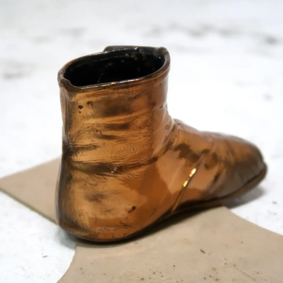 ビンテージ ベビーシューズ メタルオブジェ コッパー