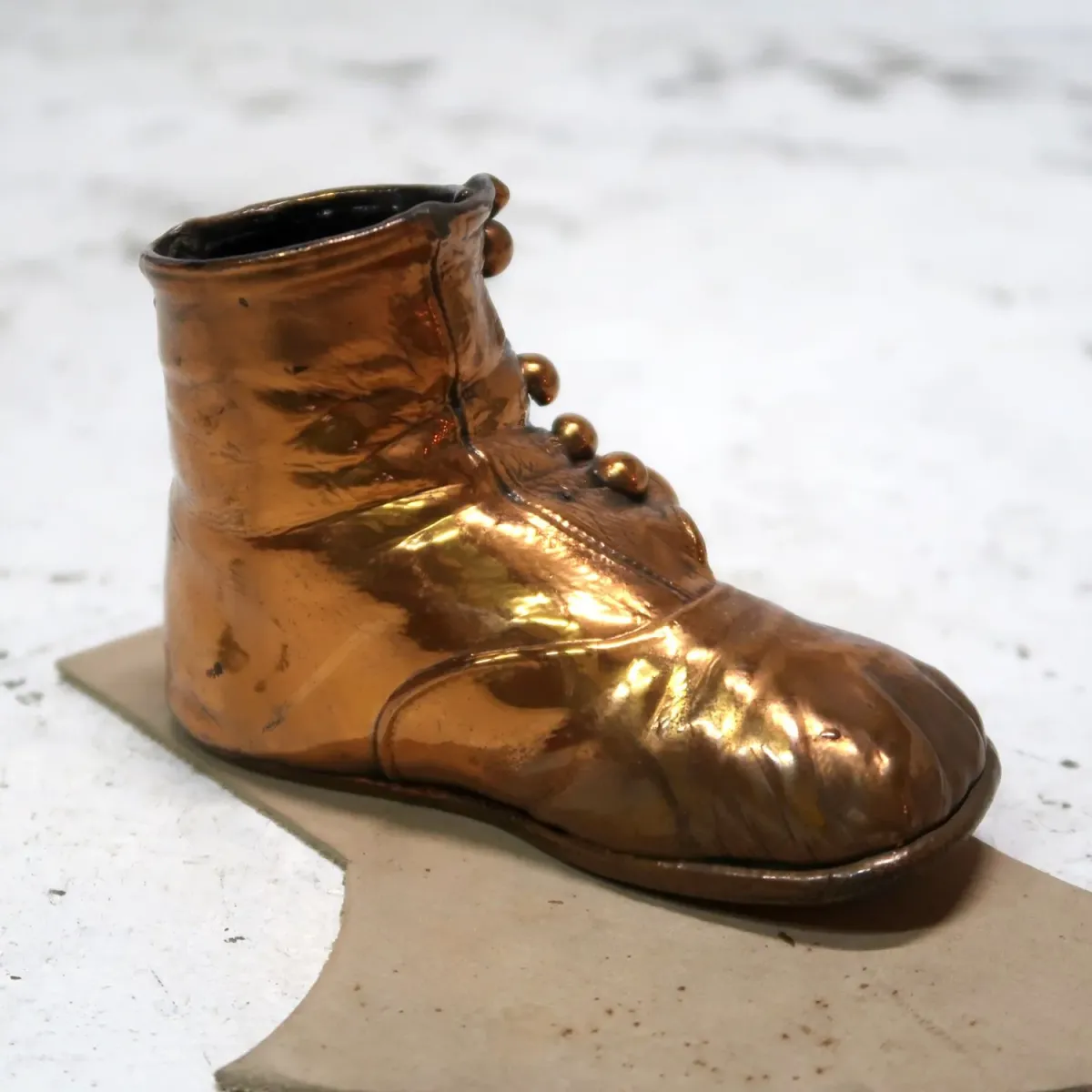 ビンテージ ベビーシューズ メタルオブジェ コッパー