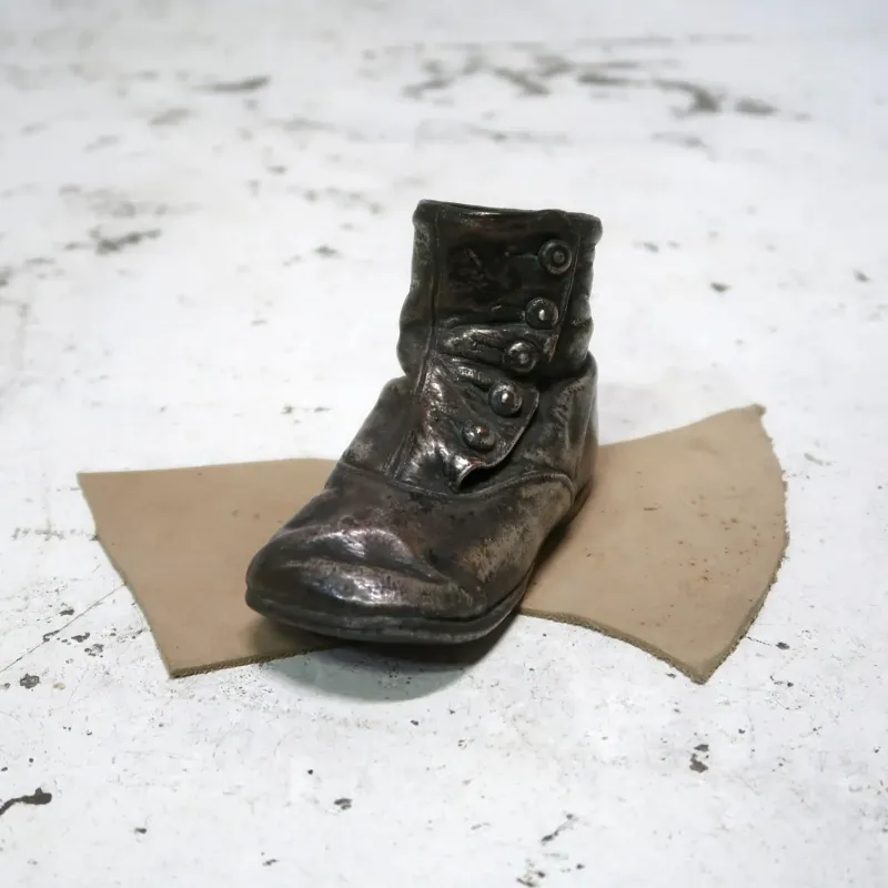 ビンテージ ベビーシューズ メタルオブジェ コッパー