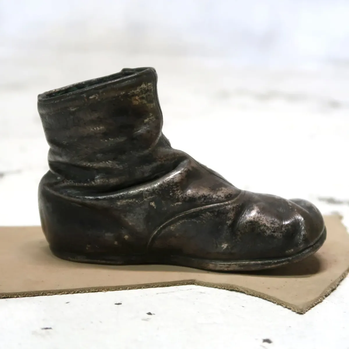 ビンテージ ベビーシューズ メタルオブジェ コッパー