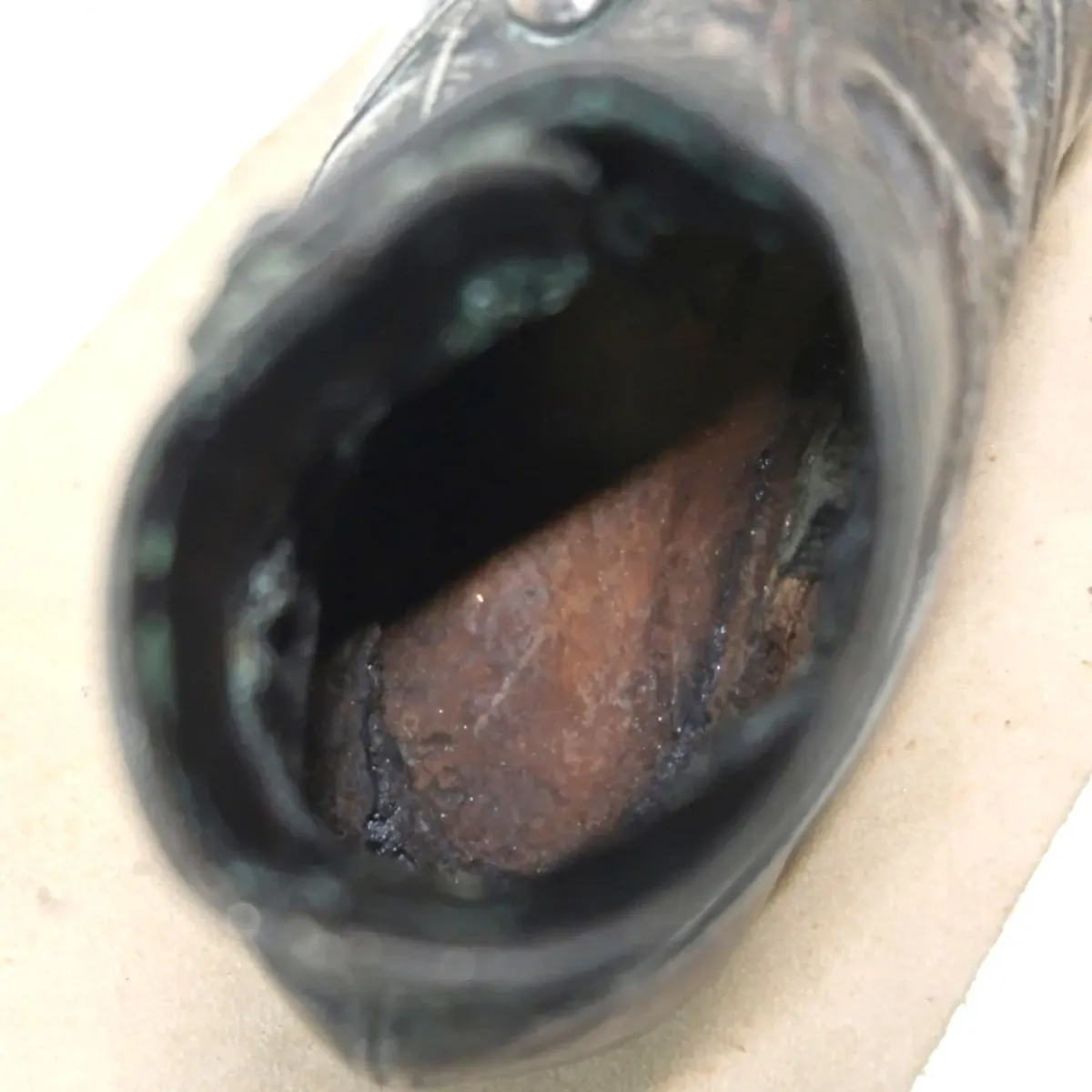 ビンテージ ベビーシューズ メタルオブジェ コッパー