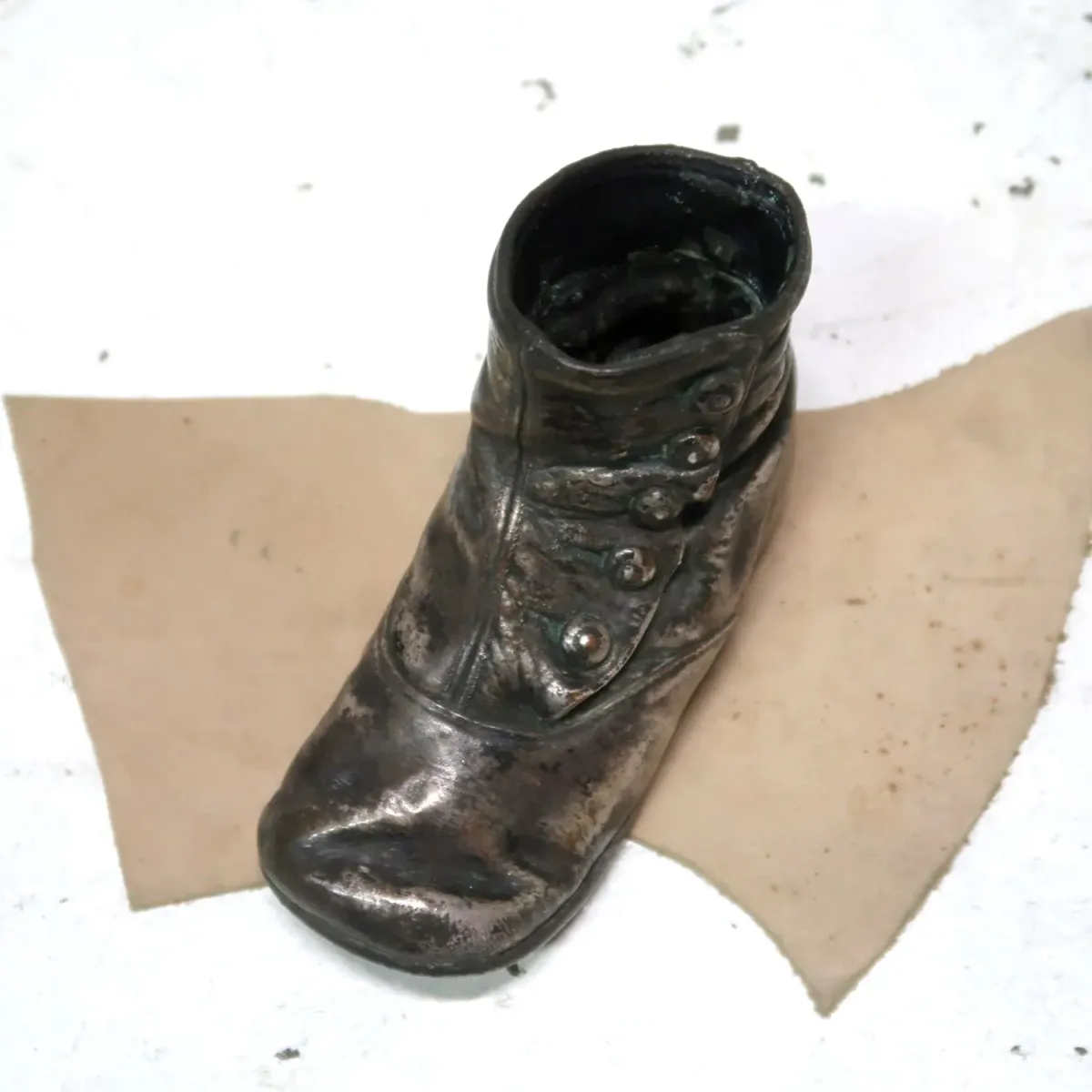 ビンテージ ベビーシューズ メタルオブジェ コッパー