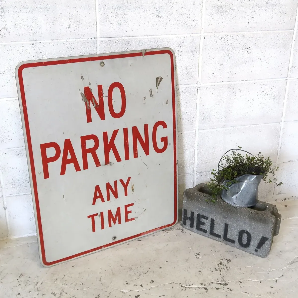 NO PARKING ビンテージ ロードサイン