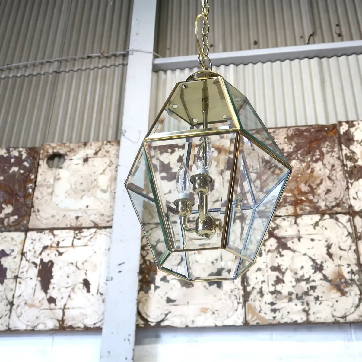 ステンドグラス キャンドルランプ 3灯