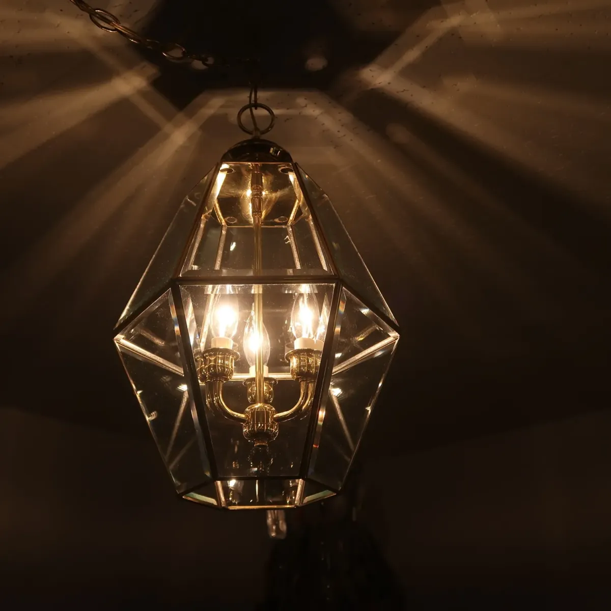 ステンドグラス キャンドルランプ 3灯