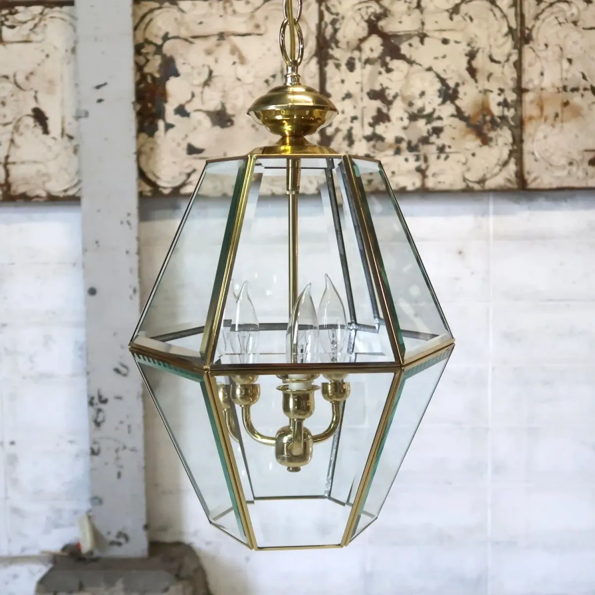 ステンドグラス キャンドルランプ 3灯