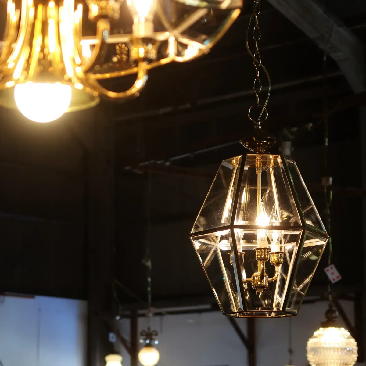 ステンドグラス キャンドルランプ 3灯