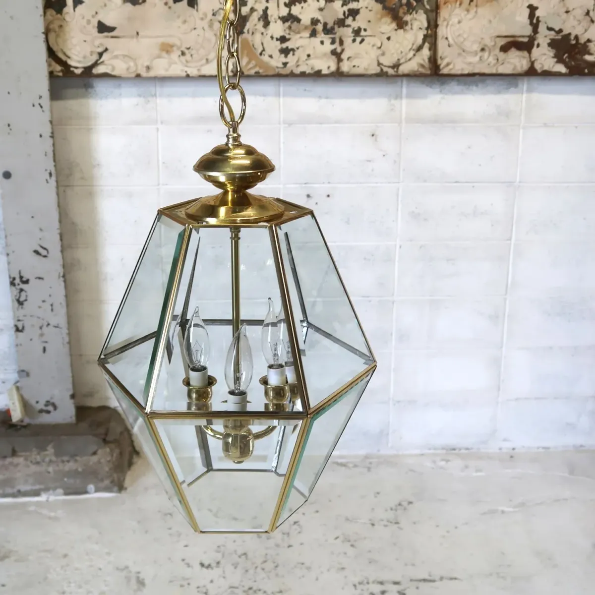 ステンドグラス キャンドルランプ 3灯