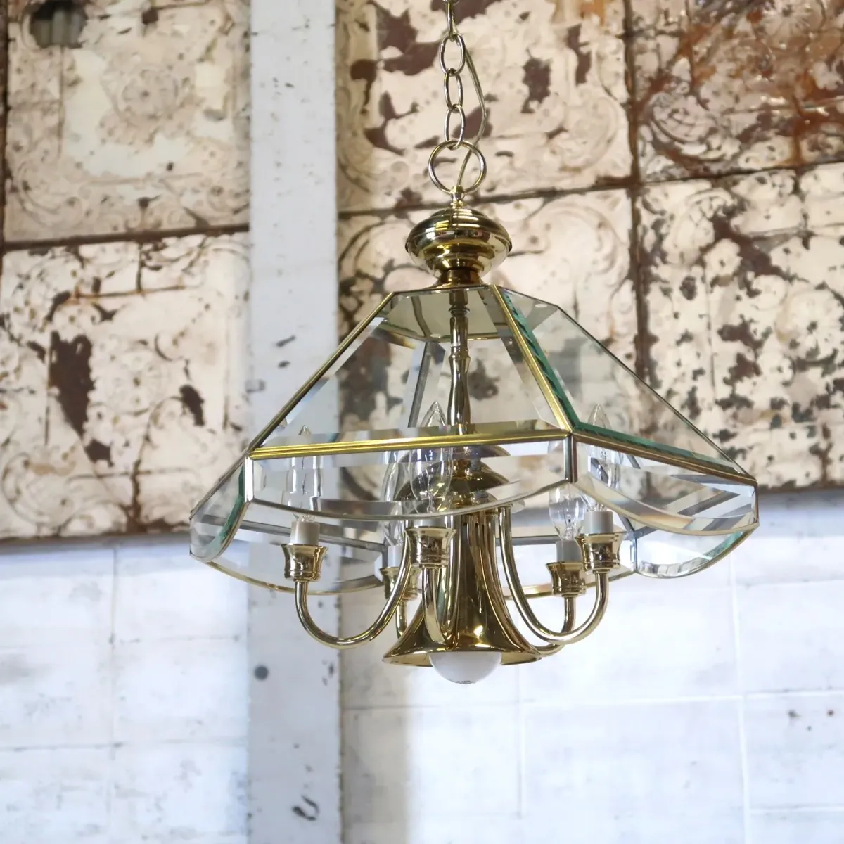 ステンドグラス キャンドルランプ 6灯