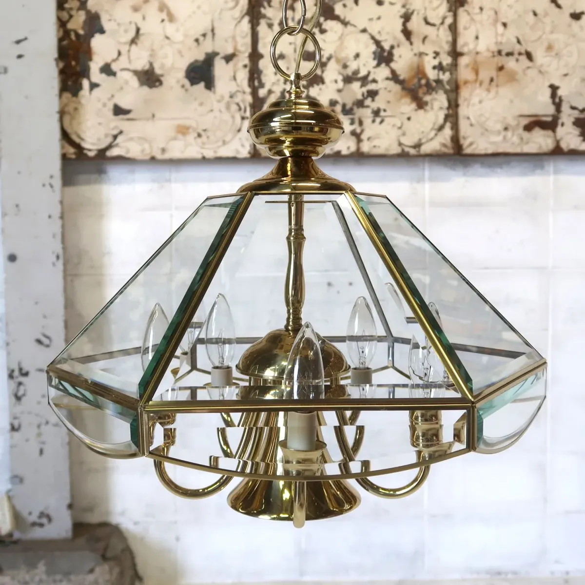 ステンドグラス キャンドルランプ 6灯