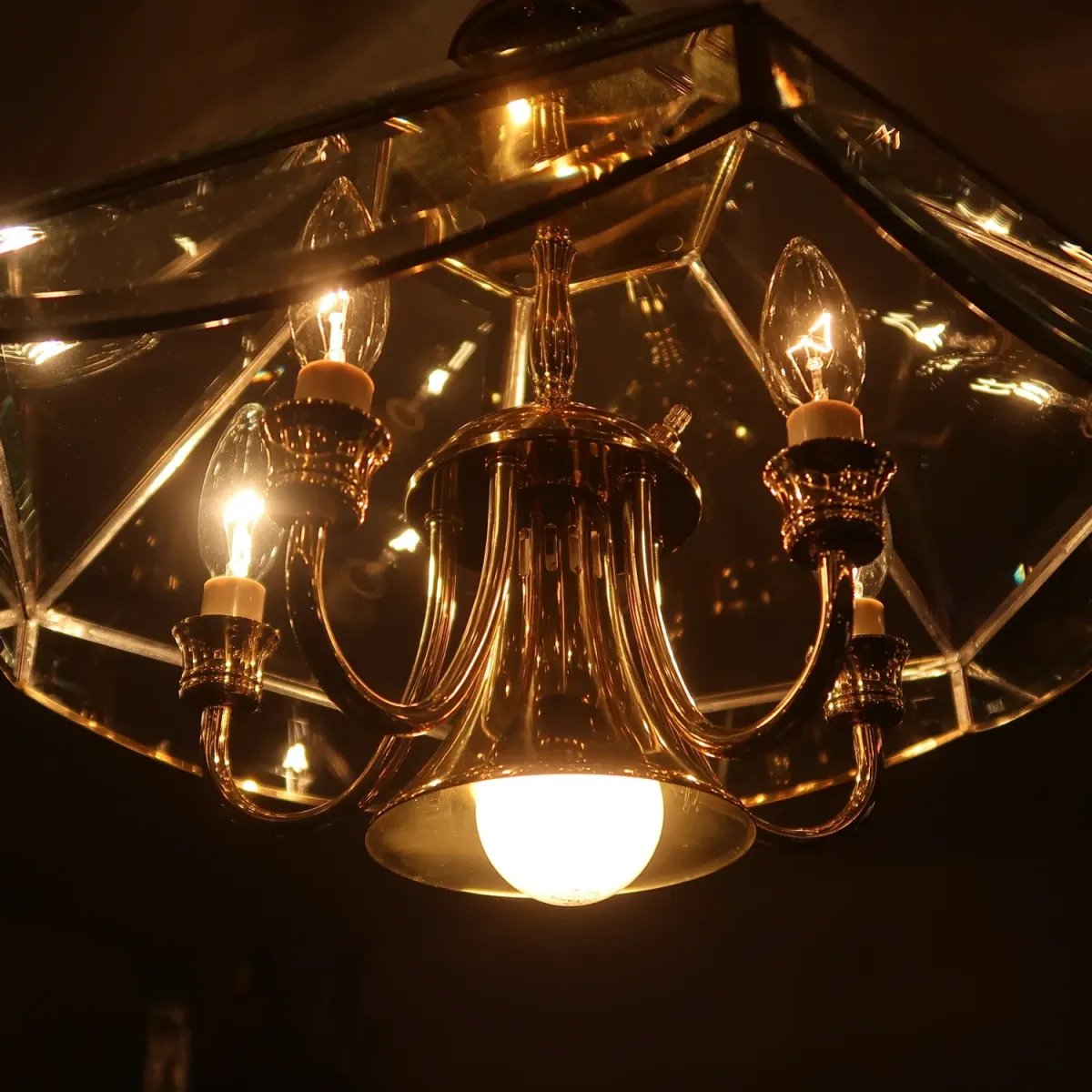 ステンドグラス キャンドルランプ 6灯