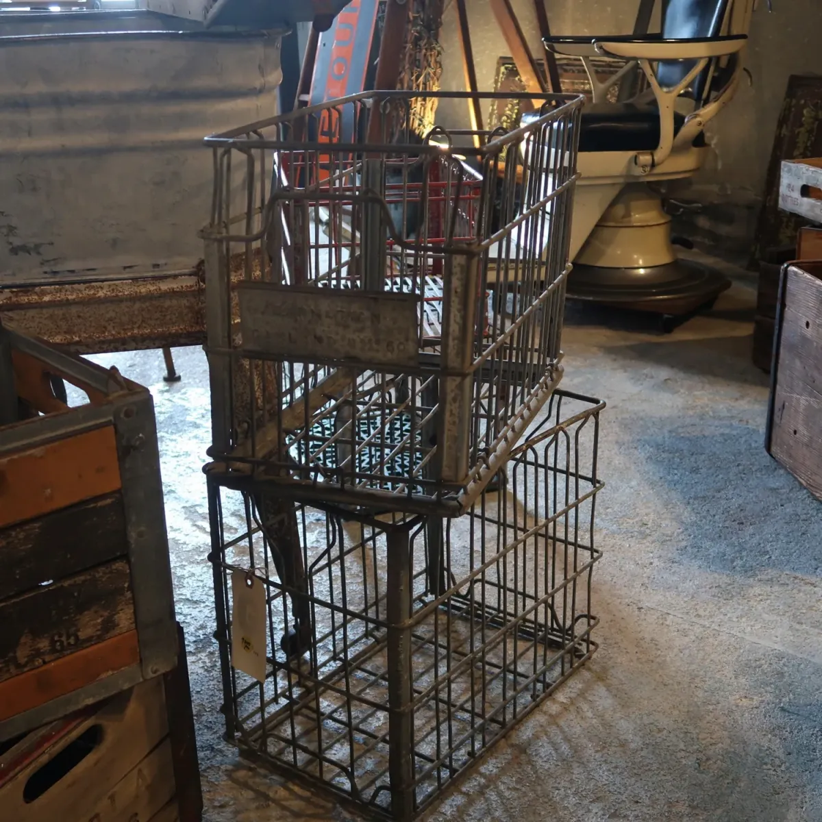 CARNATION ビンテージ ワイヤーバスケット